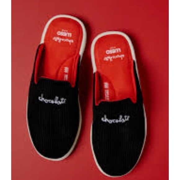 Lusso Cloud x Chocolate Skateboards Pelli Black Corduroy Mules Mens 10